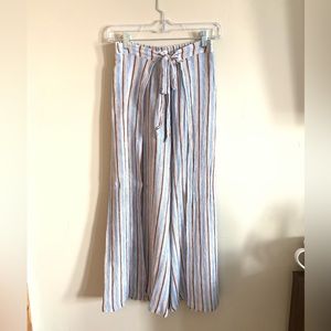 Striped Flyaway/Side Split Pants